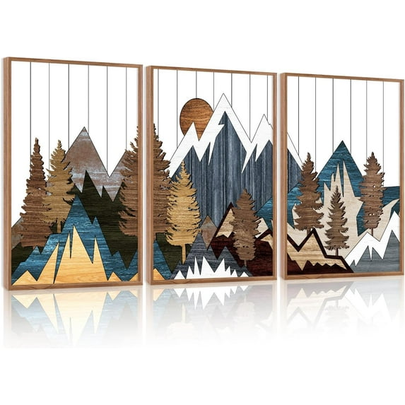 Hieng Botanical Flower Canvas Wall Art Set Of 3, Modern Nature Wildflower Wall Decor, Rustic Floral Wall Painting, Vintage Flowers Art Prints For Bedroom Living Room Office Decor (12X16 Inch)