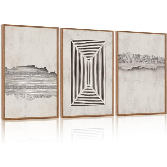 Hieng Botanical Flower Canvas Wall Art Set Of 3, Modern Nature Wildflower Wall Decor, Rustic Floral Wall Painting, Vintage Flowers Art Prints For Bedroom Living Room Office Decor (12X16 Inch)