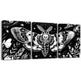 thumbnail image 1 of Hieng Boys Girls Black Moth Damask Canvas Wall Hieng for Living Room Bedroom Gothic Picture Wall Decor Kids Death Moth Bohemia Boho Painting Teens Bedroom Decor, 1 of 6
