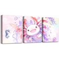 thumbnail image 1 of Hieng Boys Girls Cute Axolotl Canvas Wall Art for Living Room Bedroom Cartoon Salamander Picture Wall Decor Cherry Blossoms Wall Painting Posters Kids Kawaii Bathroom Wall Art Unframed, 1 of 6