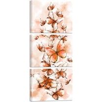 Hieng Butterfly Canvas Wall Art Decor Modern Watercolor Butterflies Painting Picture Print Modern Bedroom Bathroom Decorations Unframed