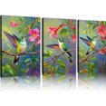 thumbnail image 1 of Hieng Canvas Oil Painting Hummingbird Oil Original Painting Birds Original Fine Art Friendship Animals Artwork Gifts for Her Unframed, 1 of 6