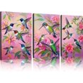 thumbnail image 1 of Hieng Canvas Oil Painting Hummingbird Oil Original Painting Birds Original Fine Art Friendship Animals Artwork Gifts for Her Unframed, 1 of 6