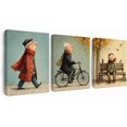 thumbnail image 1 of Hieng Canvas Pictures Wall Decor,Elderly Couple Encaustic Canvas Wall Art Set Modern Abstract Landscape for Home Decor Gift Idea Living Room Bedroom Dining Room, 1 of 6
