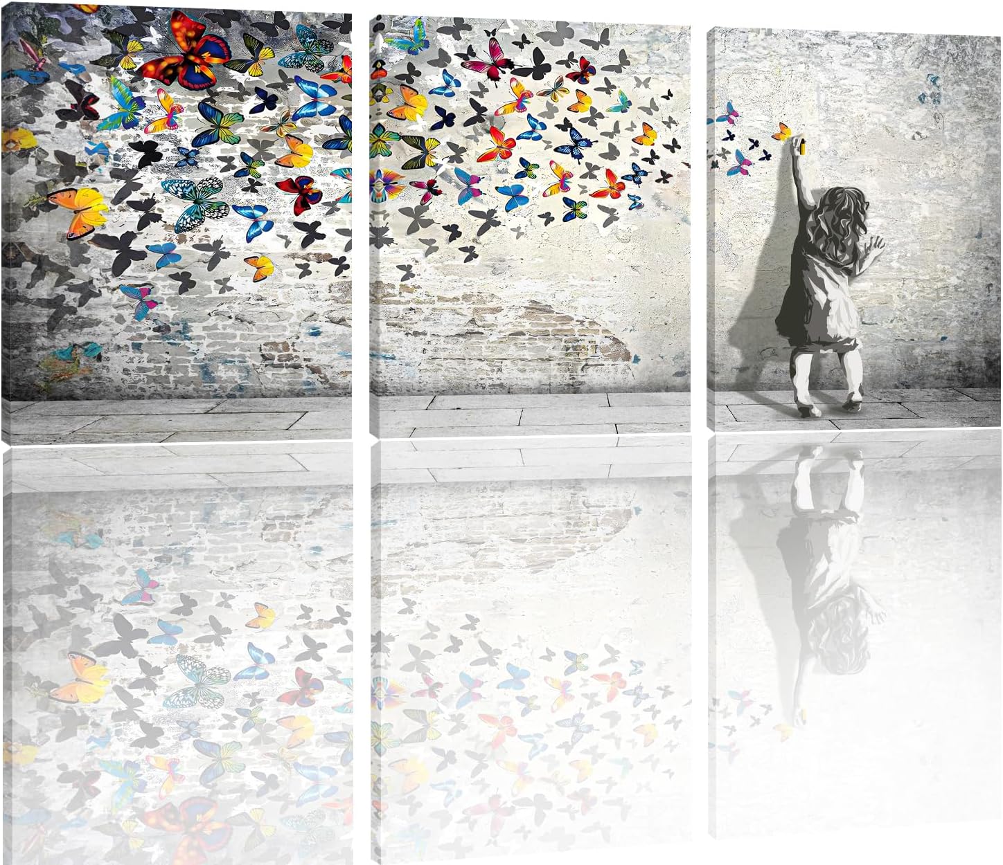 Œuvre D'Art Street Art BANKSY "Behind The Curtain" - Reproduction Sur Toile Ou Papier