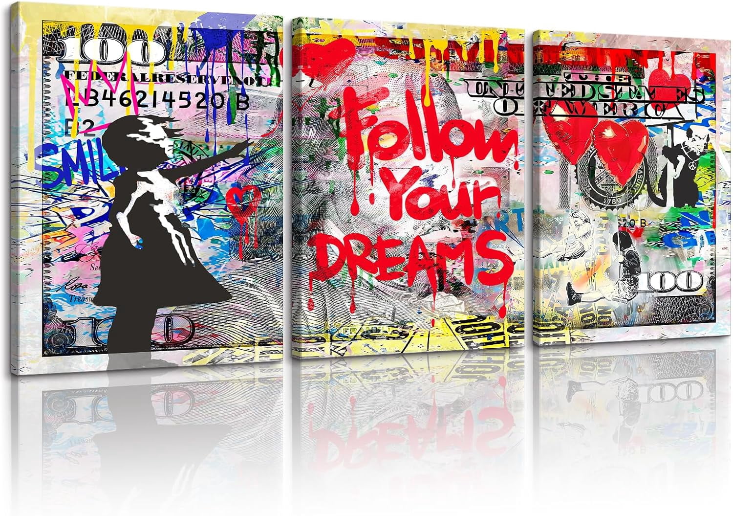 Hieng Hieng Canvas Wall Art Behind the Curtain Poster Classic Street Art ...
