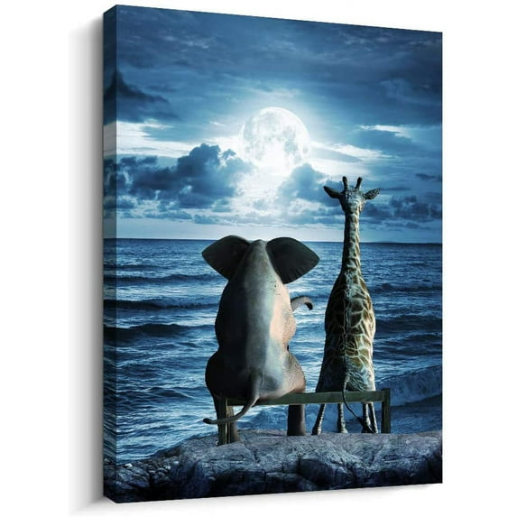 Hieng Canvas Wall Art For Living Room Modern Wall Decor For Office Black And White Blue Tree Wall Painting Scenery Wall Pictures Artwork For Bedroom Room Home Decor (Only canvas)