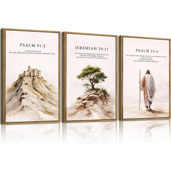 Hieng Christian Wall Art Large Jesus Easter Bible Verse Art Prints Religious Scripture Wall Decor for Church Living Room Bedroom(Only canvas)