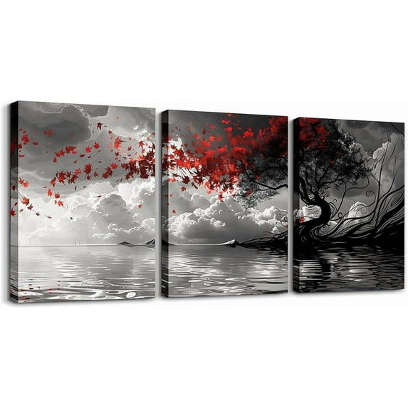 Hieng Colorful Wildflower Canvas Wall Art,Boho Flowers Pictures Poster Prints,Watercolor Floral Paintings,Country Cottage Wall Decor for Girls Bedroom Living Room Bathroom(Only canvas)