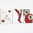 thumbnail image 1 of Hieng Coquette Bow Lip Wall Art Vintage Fashion Black and White Cherry Posters Preppy Aesthetic Picture Ma Cherie Canvas Prints for Girly Dorm Bedroom Wall Decor（Only canvas）, 1 of 6