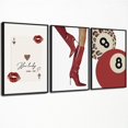 thumbnail image 1 of Hieng Coquette Bow Lip Wall Art Vintage Fashion Black and White Cherry Posters Preppy Aesthetic Picture Ma Cherie Canvas Prints for Girly Dorm Bedroom Wall Decor（Only canvas）, 1 of 6
