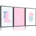 thumbnail image 1 of Hieng Coquette Room Decor, Pink Bow Decor Room Decor for Teen Girls, Preppy Wall Decor, Bow Posters for room Aesthetic Pictures Set of 3 for Bedroom 12x16in Un, 1 of 5