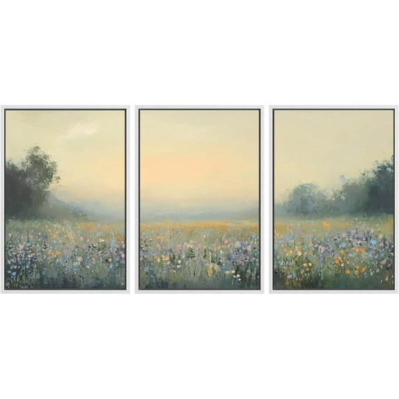 Hieng Cuadros De Pared De Sala, 3 Piece Canvas Wall Art Woodland Nursery Decor Forest Rivers Canvas Prints Home Artwork Decoration for Living Room,Bedroom(only canvas)