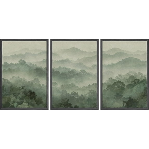 Hieng Cuadros De Pared De Sala, 3 Piece Canvas Wall Art Woodland Nursery Decor Forest Rivers Canvas Prints Home Artwork Decoration for Living Room,Bedroom(only canvas)
