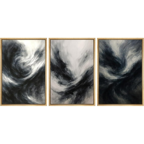 Hieng Cuadros De Pared De Sala, 3 Piece Canvas Wall Art Woodland Nursery Decor Forest Rivers Canvas Prints Home Artwork Decoration for Living Room,Bedroom(only canvas)