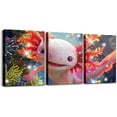 thumbnail image 1 of Hieng Cute Axolotl Canvas Wall Art for Bedroom Cartoon Salamander Picture Wall Decor Boys Girls Ocean Sealife Wall Art Kawaii Reptile Animal Sea Underwater World Wall Painting, 1 of 6