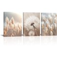 thumbnail image 1 of Hieng Dandelion Canvas Wall Art Beige Pampas Plant Flower in Sunshine Picture Prints Artwork for Home Living Room Decor(only canvas), 1 of 6