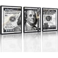 thumbnail image 1 of Hieng Dollar Money Canvas Wall Art Decor Vintage 100 Dollar Bill Motivational Poster Painting for Home Decor and Office Living Room Artwork Unframed, 1 of 6