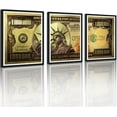 thumbnail image 1 of Hieng Dollar Money Canvas Wall Art Decor Vintage 100 Dollar Bill Motivational Poster Painting for Home Decor and Office Living Room Artwork Unframed, 1 of 6