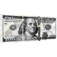 thumbnail image 1 of Hieng Dollar Money Canvas Wall Art Decor Vintage 100 Dollar Bill Motivational Poster Painting for Home Decor and Office Living Room Artwork Unframed, 1 of 6
