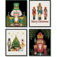 thumbnail image 1 of Hieng Falalala Christmas Decorations, Christmas Wall Art Prints Set of 4, Vintage Santa Christmas Tree Posters Wall Art Decor for Reading Room Bedroom, Red & Green Unframed, 1 of 6