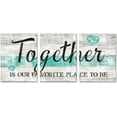thumbnail image 1 of Hieng Family Wall Art Decor Together is Our Favorite Place to Be Sign Canvas Prints Rustic Quotes Painting for Bedroom Decor, 1 of 6