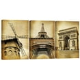 thumbnail image 1 of Hieng Famous Architecture Canvas Prints Wall Art Paris City Building Pictures Paintings for Living Room Bedroom Home Decorations Modern 3 Piece Stretched Landscape Artwork, 1 of 5