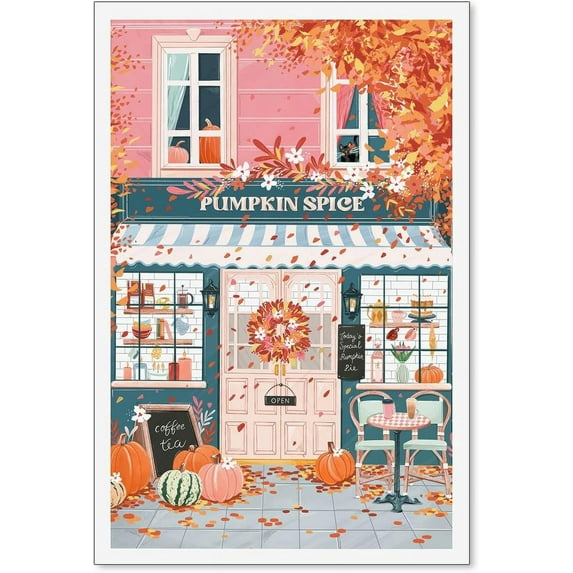 Hieng Floral Landscape Poster Retro Rustic Nature Wildflower Wall Art Vintage Botanical Flowers Canvas Prints French Sunset Oil Painting Wall Decor for Country Farmhouse