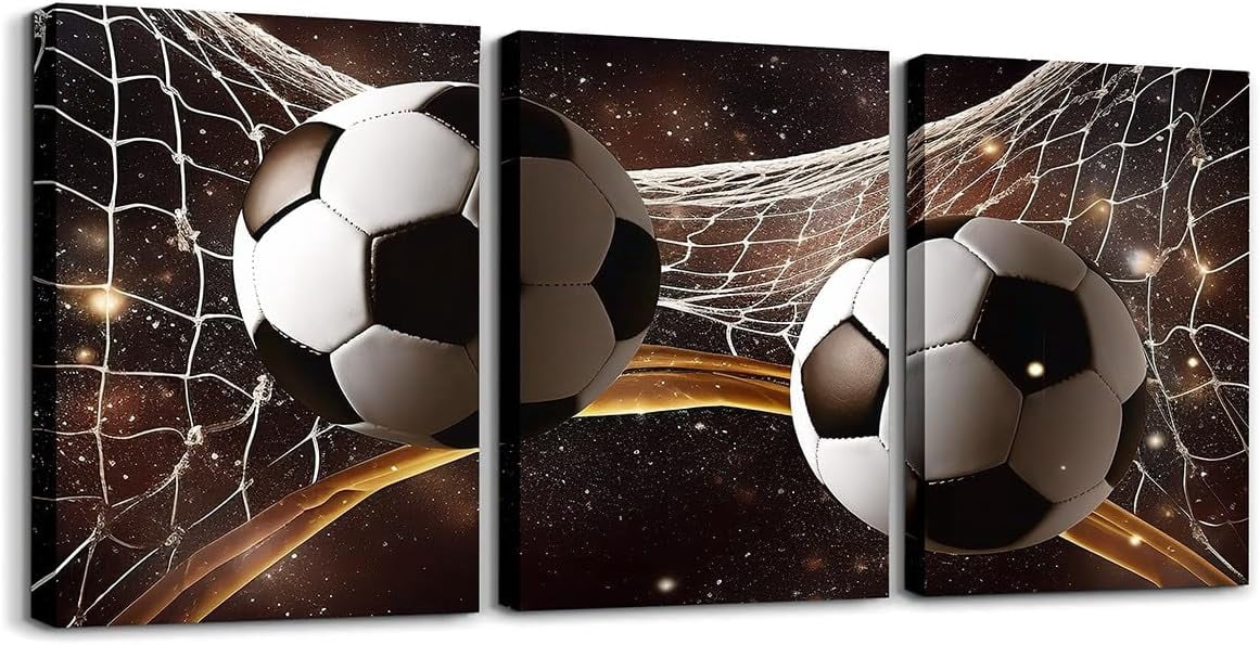 Hieng Hieng Football Soccer Canvas Wall Hieng for Kids Boys Game Living Room ...