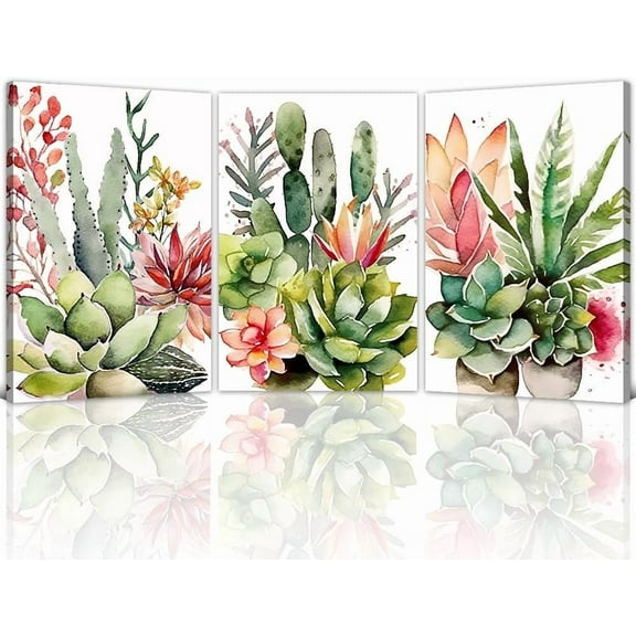 Hieng Forest Canvas Wall Art 3 Piece Watercolor Forest Picture Prints Forest Tree Paintings Pine Tree Canvas Prints for Living Room Bedroom Decor (only canvas)