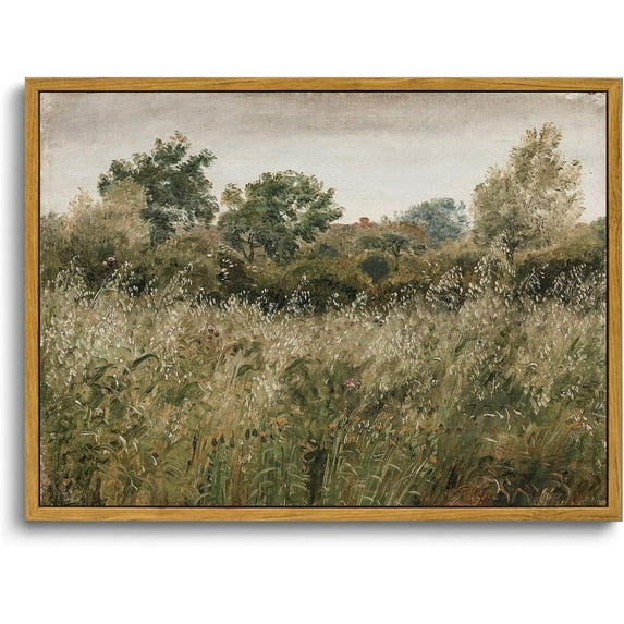 Hieng Framed Canvas Wall Art,Vintage Decor,Landscape Nature Country Wildflower Paintings Farmhouse Pictures Modern Artwork Rustic Fall Flower Prints Cottagecore Office Living Room Bedroom Bathroom