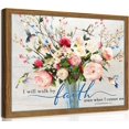 thumbnail image 1 of Hieng Framed Christian Bible Scripture Wall Art Set of 3, Flower Marke Pictures Wall Decor Inspirational Paintings Religious Verses Canvas Prints, Artwork for Christian Women & Teen Girls 16x24 in, 1 of 5