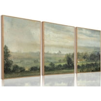 Hieng Framed Wildflower Canvas Wall Art Abstract Floral Botanical Prints Set of 3 Vintage Famous Oil Painting Pictures Impressionism Nature Landscape Farmhouse Decor Living Room Bedroom Office