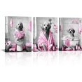 thumbnail image 1 of Hieng Funny Dogs Bathroom Wall Art Grey and Blue Bath Decor Cute Animal Painting Canvas Print, 1 of 6