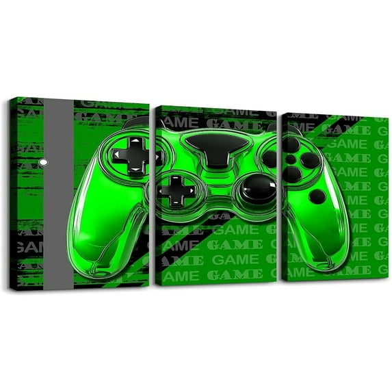 Hieng Gamer Canvas Wall Art for Living Room Red and Black Picture Wall Decor Gaming Ombre Office Wall Decorations Artwork Posters Geometry Square Wall Painting(Only canvas)