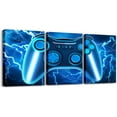 thumbnail image 1 of Hieng Gaming Wall Art for Home for Boys Teen Video Game Wall Painting for Kids Gamer Canvas Posters Picture Wall Art for Gamepad Home Decorations Blue Black Grey,12x16 Inch 3 Piece, 1 of 6