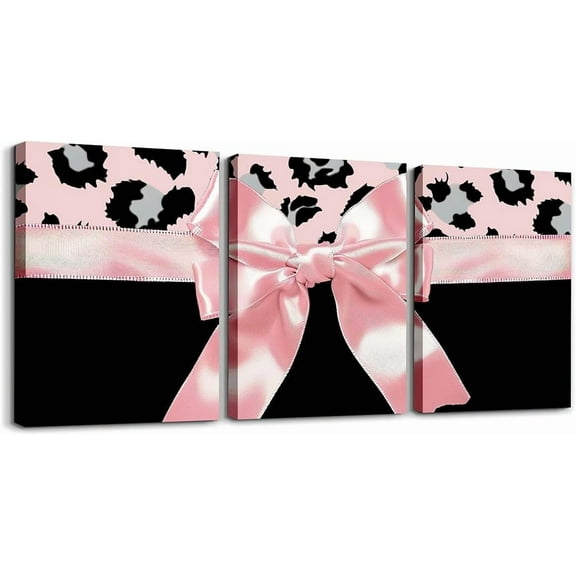 Hieng Gold Leopard 3 Piece Canvas Wall Art for Living Room Bedroom Leopard Wall Art for Home Decor Animal Print Office Decor Artwork Wild Animal Fur Picture Painting Posters