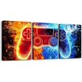thumbnail image 1 of Hieng Green Blue Gamer Canvas Wall Hieng for Living Room Tech Line Gaming Picture Wall Decor for Dining Room Bedroom Bathroom Game Lovers Wall Hieng Kitchen Print Painting for Home Decor, 1 of 6