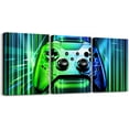 thumbnail image 1 of Hieng Green Gamer Canvas Wall Hieng Geometric Games Controller Wall Decor Prints Home Hiengwork for Living Room Bedroom, Video Gaming Wall Painting Posters, Kids Boys Girls Room Decor, 1 of 6