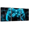 thumbnail image 1 of Hieng Green Gamer Canvas Wall Hieng Geometric Games Controller Wall Decor Prints Home Hiengwork for Living Room Bedroom, Video Gaming Wall Painting Posters, Kids Boys Girls Room Decor, 1 of 6