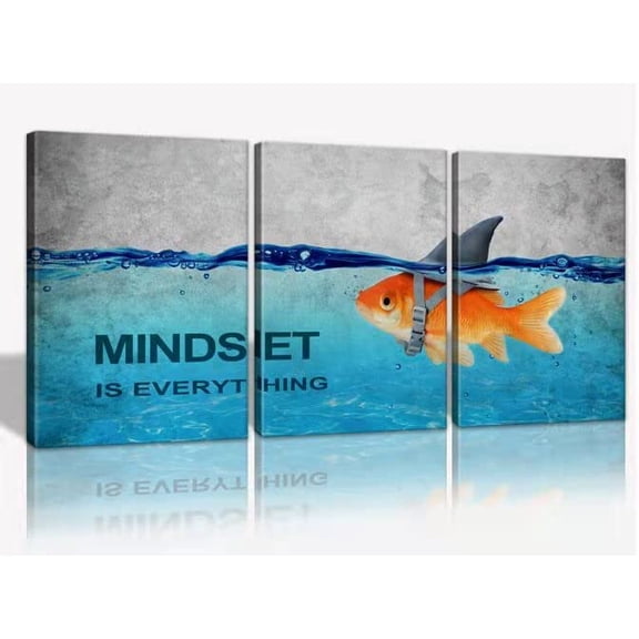 Hieng Grind Hustle Conquer Wall Art, Success Canvas Painting Wall Decor Motivation Poster Inspiration Quotes Picture Positive Wall Office Workplace（Only canvas）