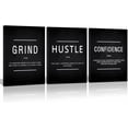 thumbnail image 1 of Hieng Grind Hustle Conquer Wall Art, Success Canvas Painting Wall Decor Motivation Poster Inspiration Quotes Picture Positive Wall Office Workplace（Only canvas）, 1 of 6