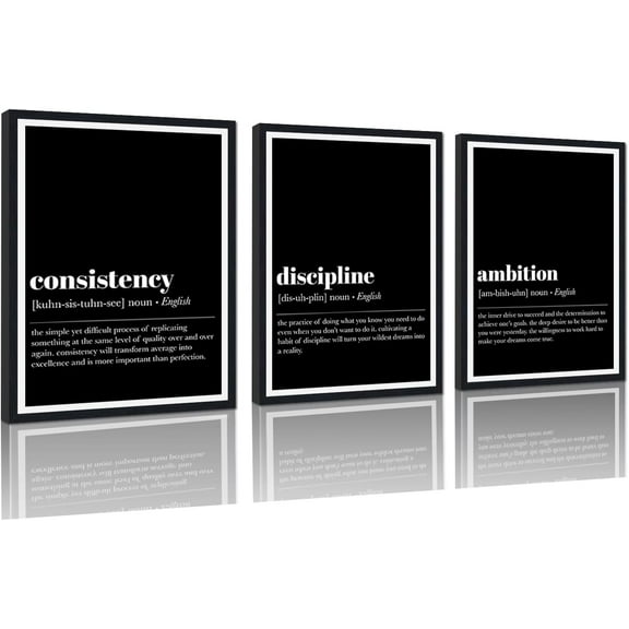 Hieng Inspirational Canvas Wall Art 3 Pieces Motivational Bitcoin Painting Modern Posters Prints Artwork Home Decoration for Living Room Bedroom Office Unframed