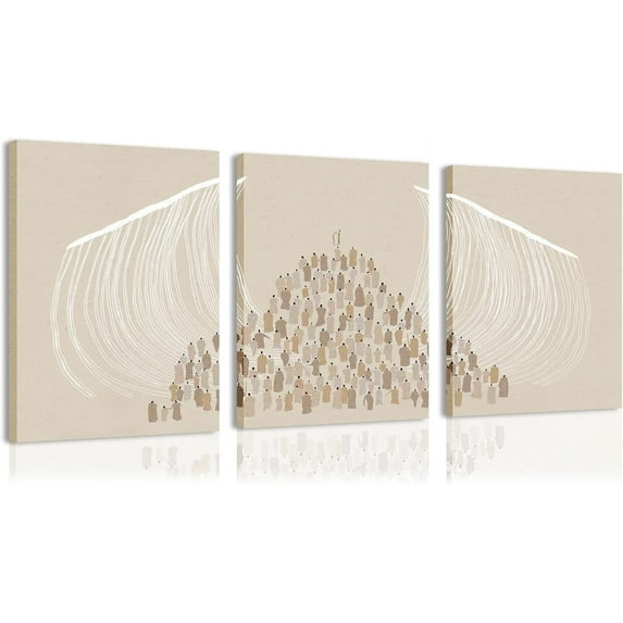 Hieng Jesus Abstract Wall Art Moses Parting the Red Sea Canvas Painting Artwork Vintage Christ Religion Wall Decor Prints Minimalist Boho Christian Pictures Aesthetics（Only canvas）