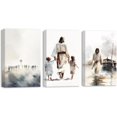 thumbnail image 1 of Hieng Jesus Wall Art Christian Canvas Wall Decor God Walking On Water Picture Prints Jesus Cross Poster Religious Artwork Church Decor（Only canvas）, 1 of 6
