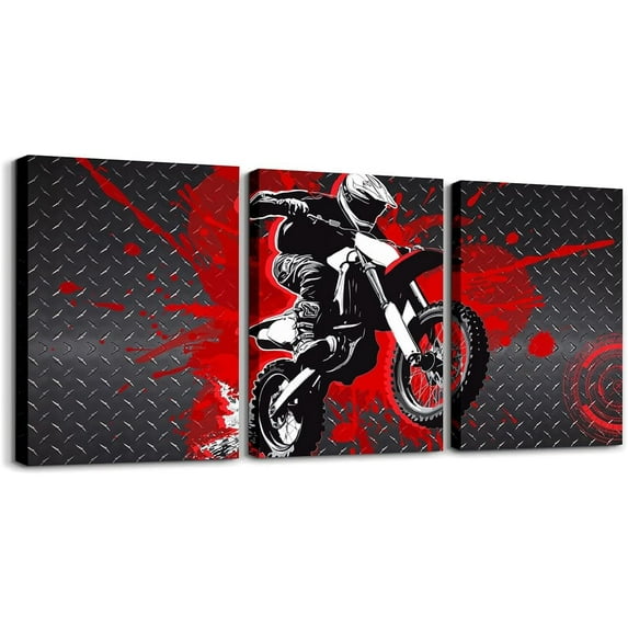 Hieng Kids Boys Race Car Canvas Wallfor Living Room Green Sports Car Picture Wall Decor for Dining Room Bedroom Bathroom Geometric Extreme Sports Game Poster Painting for Home Decor