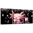 thumbnail image 1 of Hieng Kids Cute Axolotl Wall Painting Posters and Prints Ocean Sealife Picture Wall Decor Kawaii Animal Canvas Wall Art for Living Room Bedroom Girls Princess Beach Bathroom Wall Art Unframed, 1 of 6