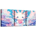 thumbnail image 1 of Hieng Kids Cute Axolotl Wall Painting Posters and Prints Ocean Sealife Picture Wall Decor Kawaii Animal Canvas Wall Art for Living Room Bedroom Girls Princess Beach Bathroom Wall Art Unframed, 1 of 6