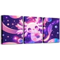 thumbnail image 1 of Hieng Kids Cute Axolotl Wall Painting Posters and Prints Ocean Sealife Picture Wall Decor Kawaii Animal Canvas Wall Art for Living Room Bedroom Girls Princess Beach Bathroom Wall Art Unframed, 1 of 6