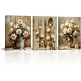 thumbnail image 1 of Hieng Kitchen Canvas Wall Art Rustic Flower Spoon Knife Fork Prints Farmhouse Country Tableware Pictures Wall Decor Artwork(only canvas), 1 of 6